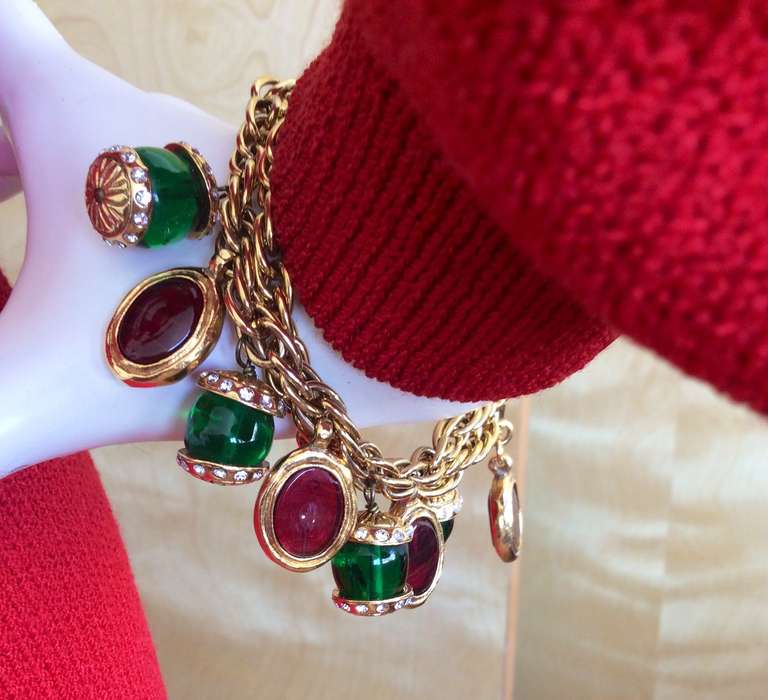 vintage christmas charm bracelet