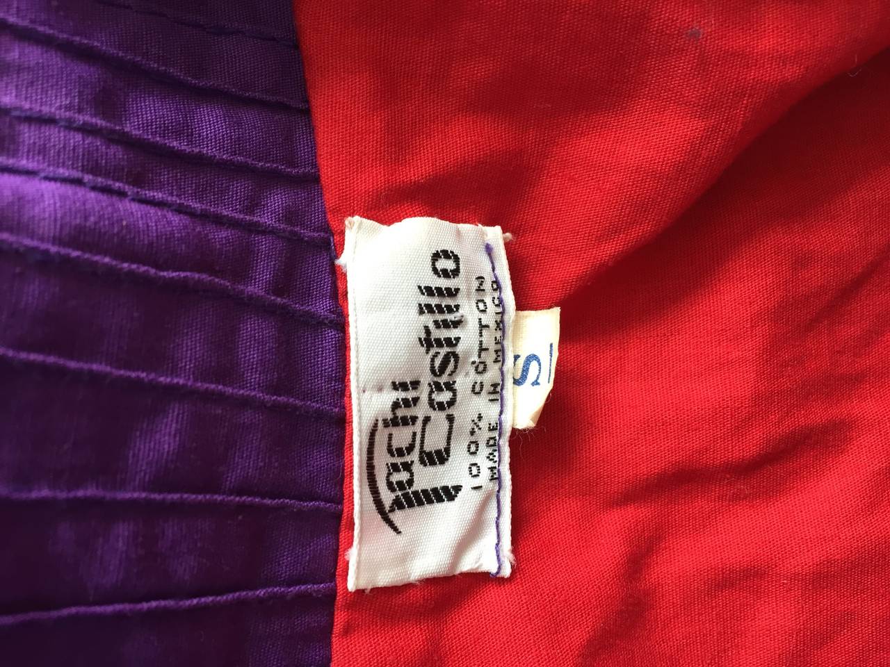 Vintage Tachi Castillo Dramatic Purple Cotton Cropped Bolero Jacket 1