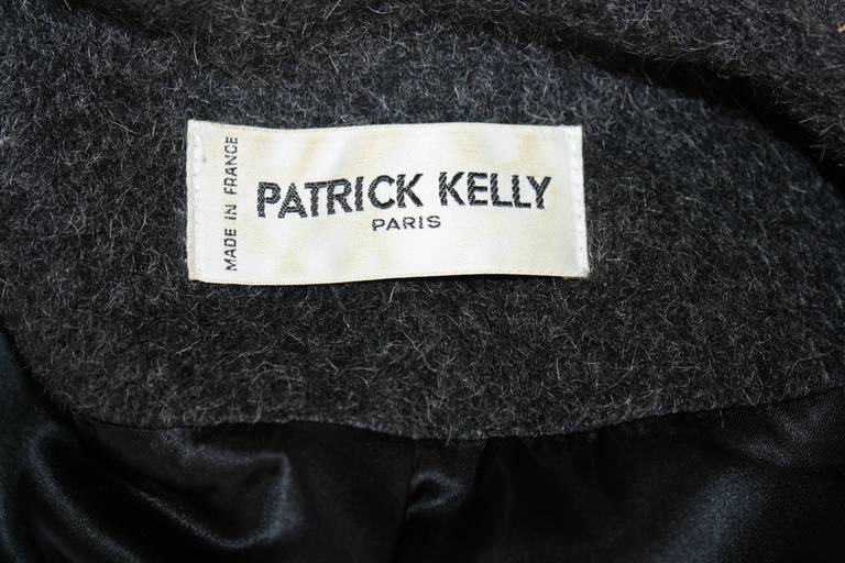 Vintage Patrick Kelly 1990s Charcoal 3 - D Ball Art Deco Pillbox Suit ...