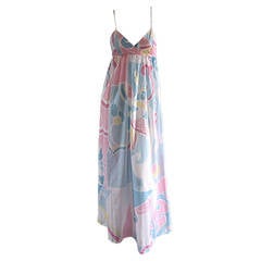 Vintage Mary McFadden for I. Magnin Cotton Maxi Dress Peignoir Set 12