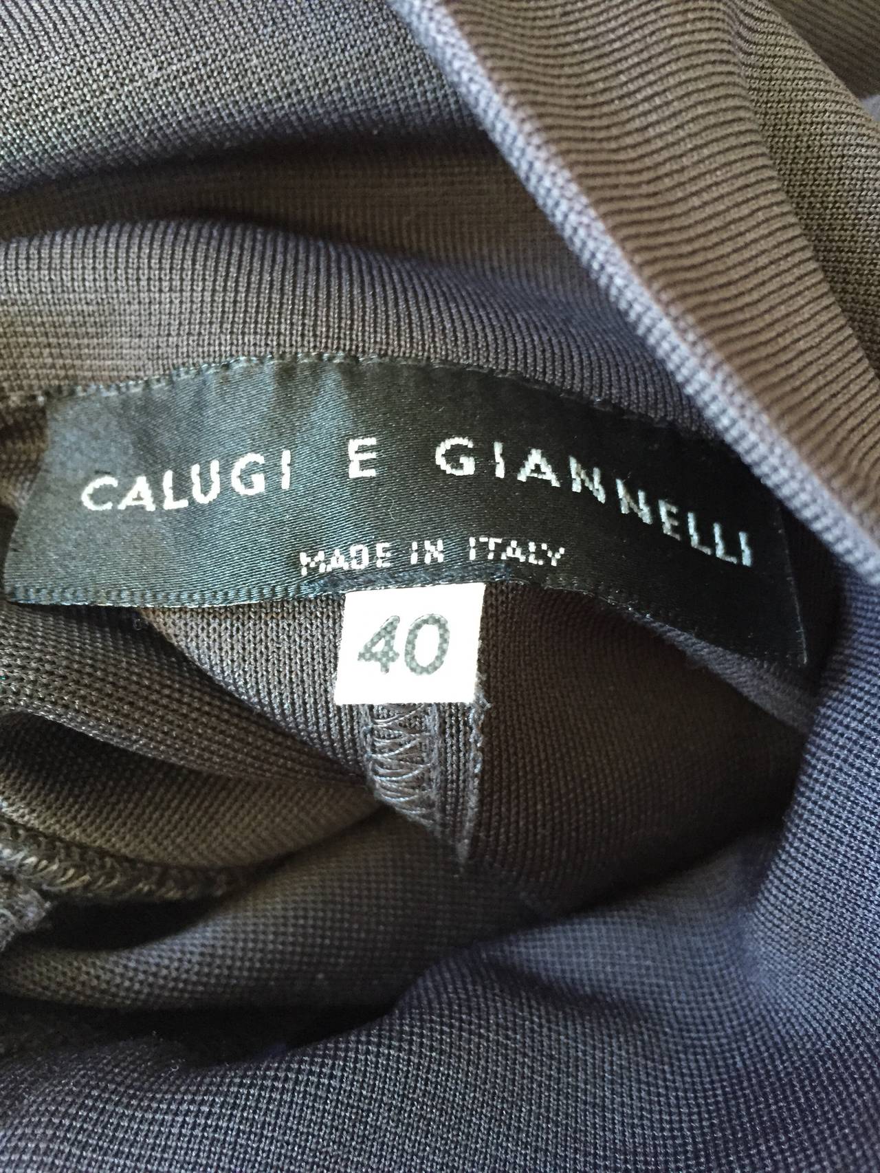 1990s Calugi E. Giannelli Avant Garde Grey BodyCon Dress w/ Cape Detail ...