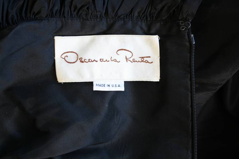 Gorgeous Vintage Oscar de la Renta Off-Shoulder Black Ball Gown 4