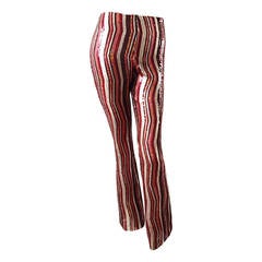 New Vintage Regina Rubens Zig Zag Sequin Trouser Pants w/ Flare Legs ( France )