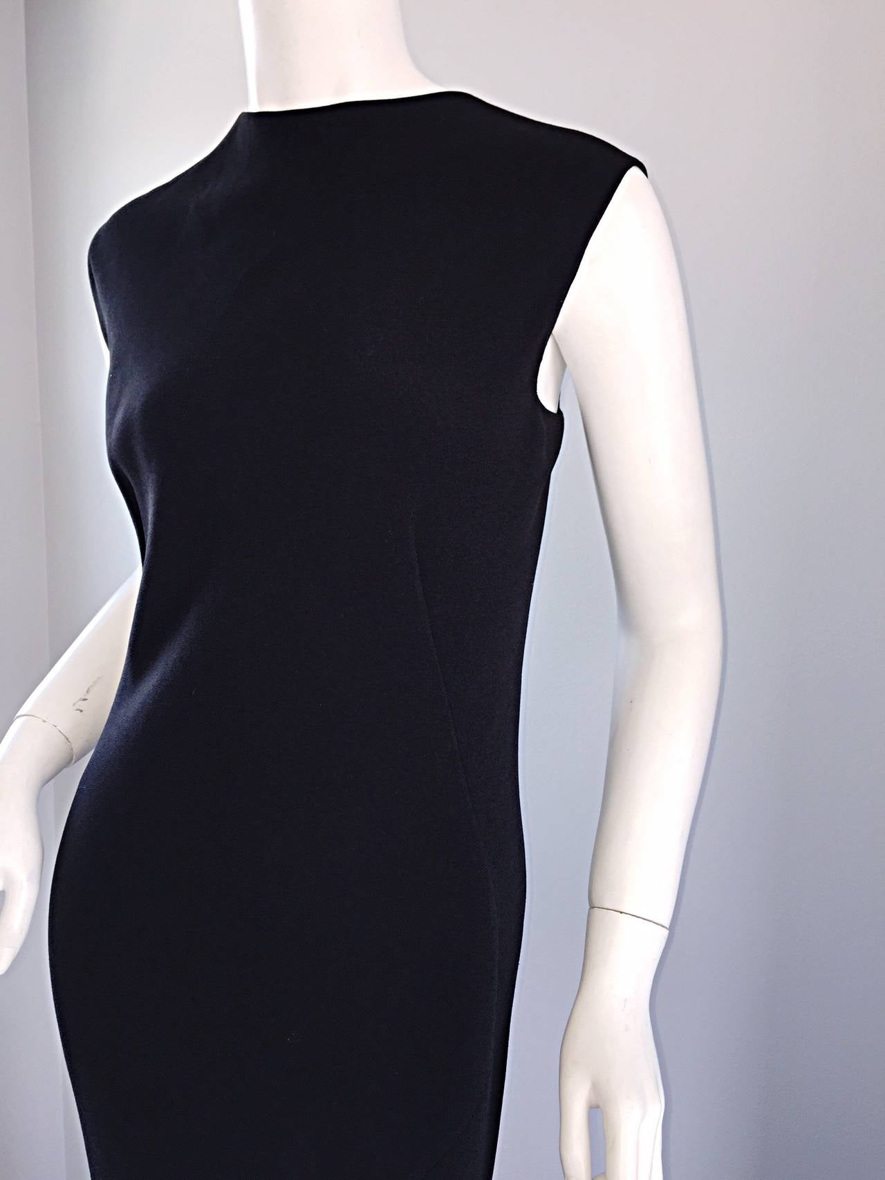 Vintage Jean Paul Gaultier Elegant Black Gown w/ Open Back 1