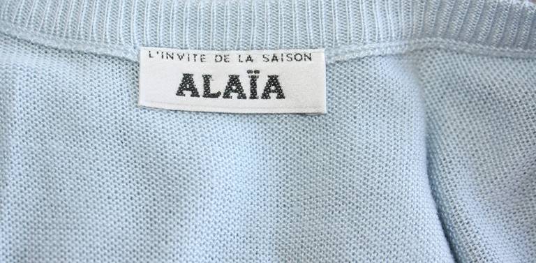 Brand New Vintage Azzedine Alaia  Pale Blue Romper Playsuit Jumpsuit Onesie In New Condition In San Diego, CA