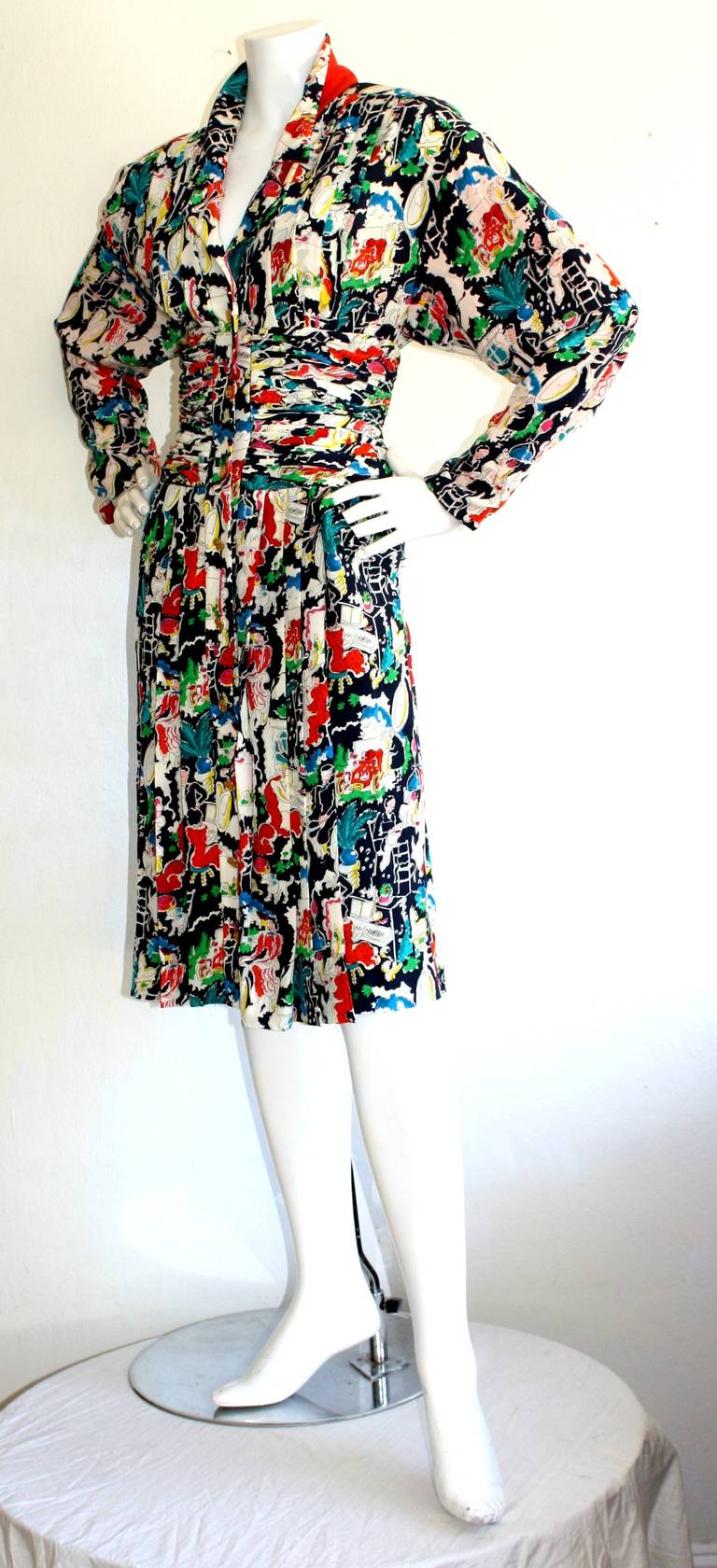 Chanel Chic Vintage " City of Paris " French cafe & Waiter Dress