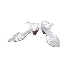 1960s Vintage Capucine Sz. 40 / 9.5 - 10 White Leather Sandals Heels Shoes Italy
