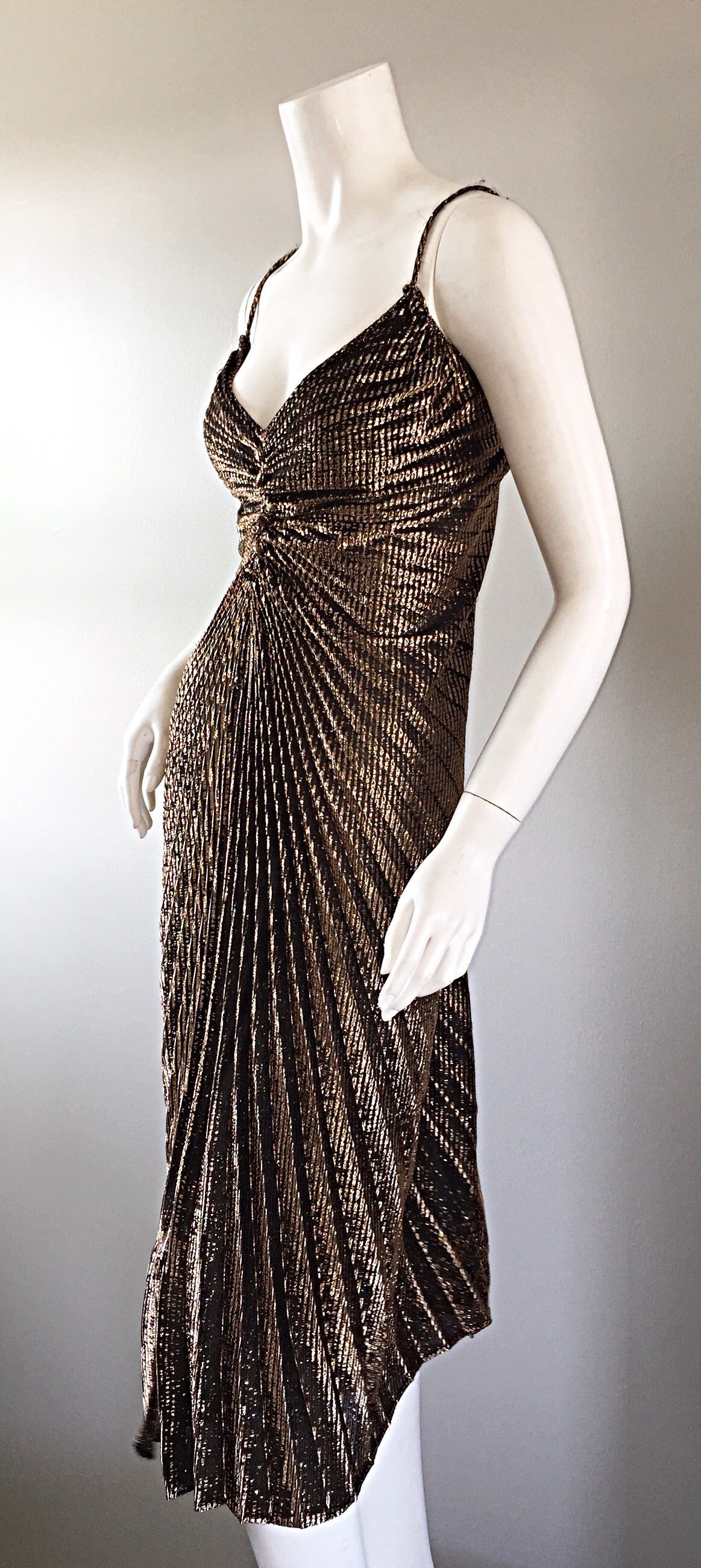 70s metallic dress