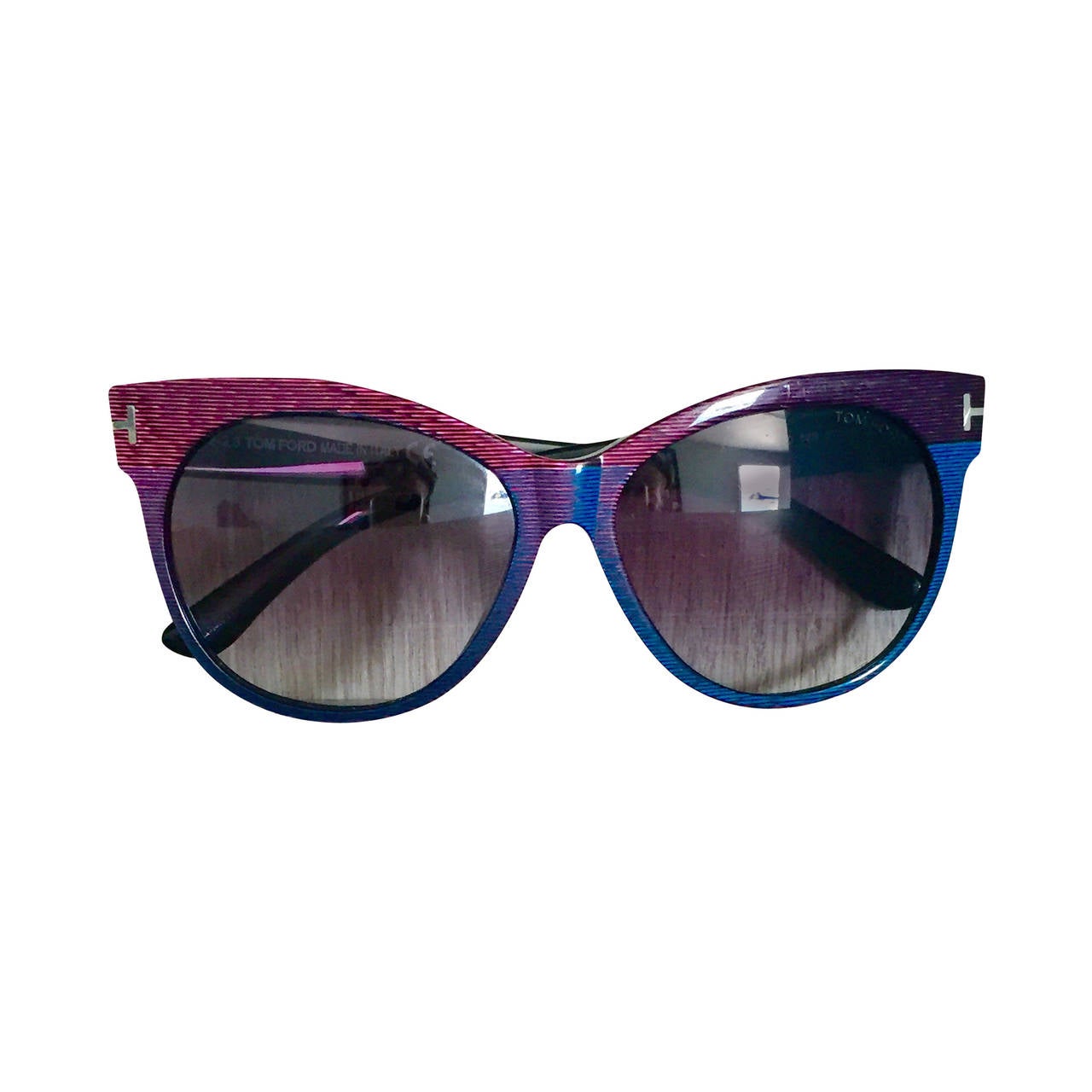 Sold Out New Tom Ford " Saskia " Pink + Purple + Blue Cat Eye Sunglasses