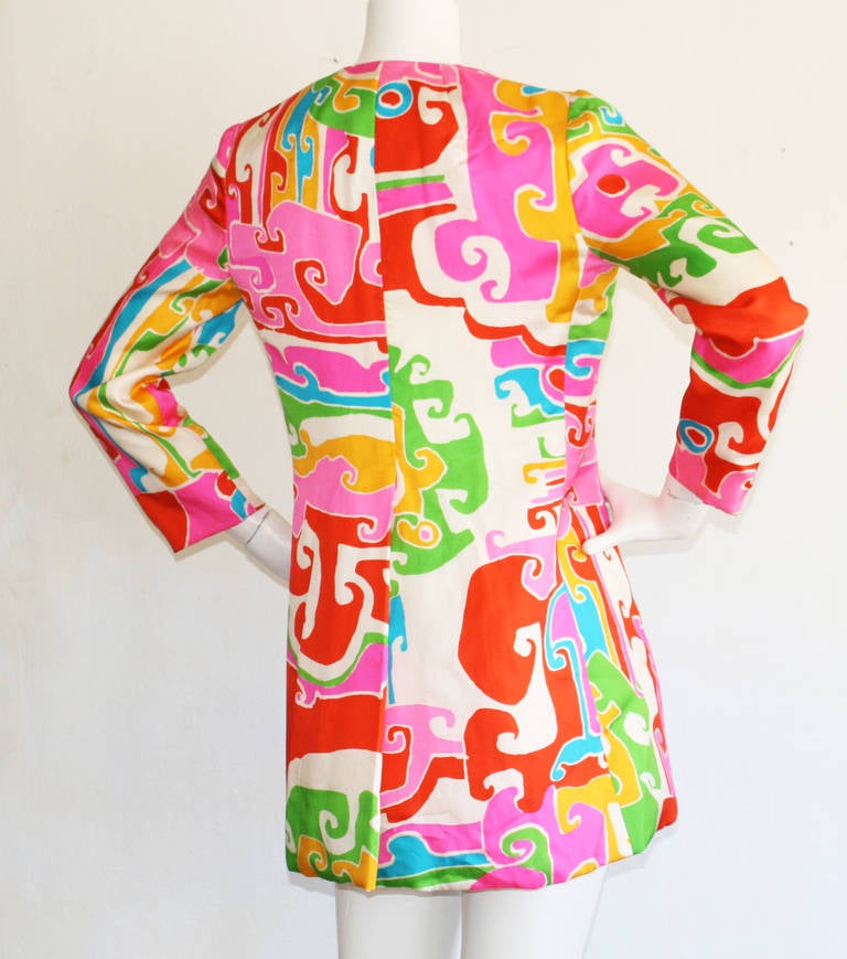 B.H. Wragge Vintage 1960s Psychedelic Silk Jacket In Excellent Condition In San Diego, CA