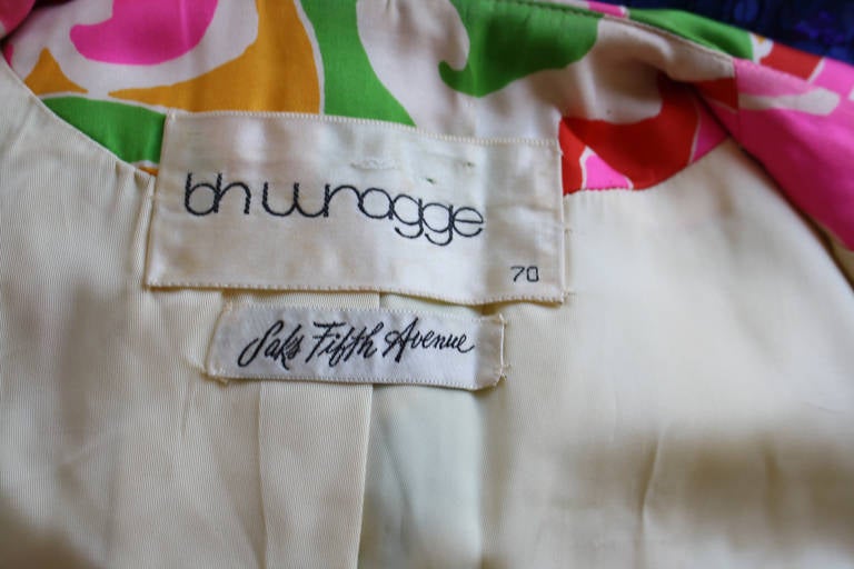 B.H. Wragge Vintage 1960s Psychedelic Silk Jacket 1