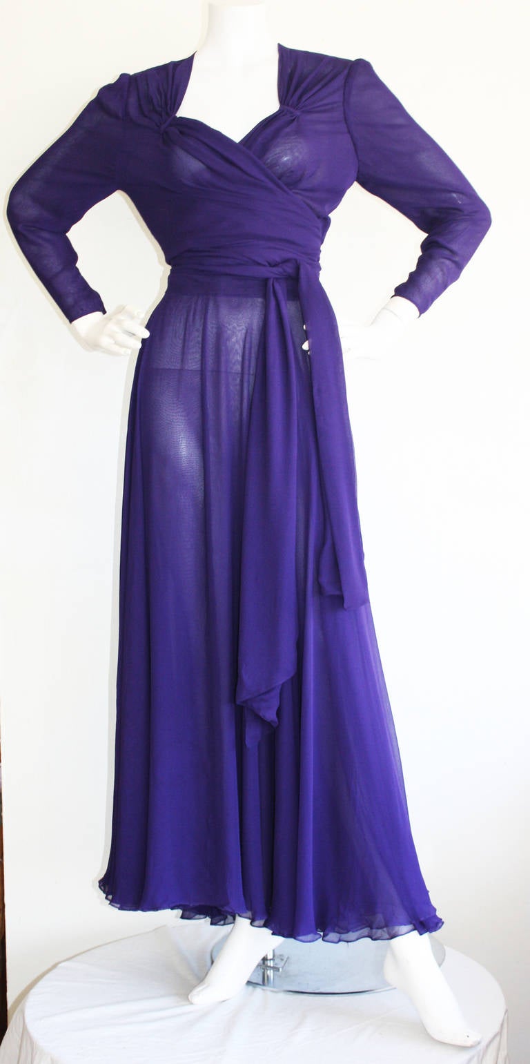 June Carter Cash's Stunning Vintage Purple Chiffon Gown Ensemble