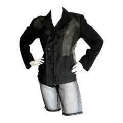 Comme des Garçons Vintage 1990s Rare Sheer Silk Short Suit