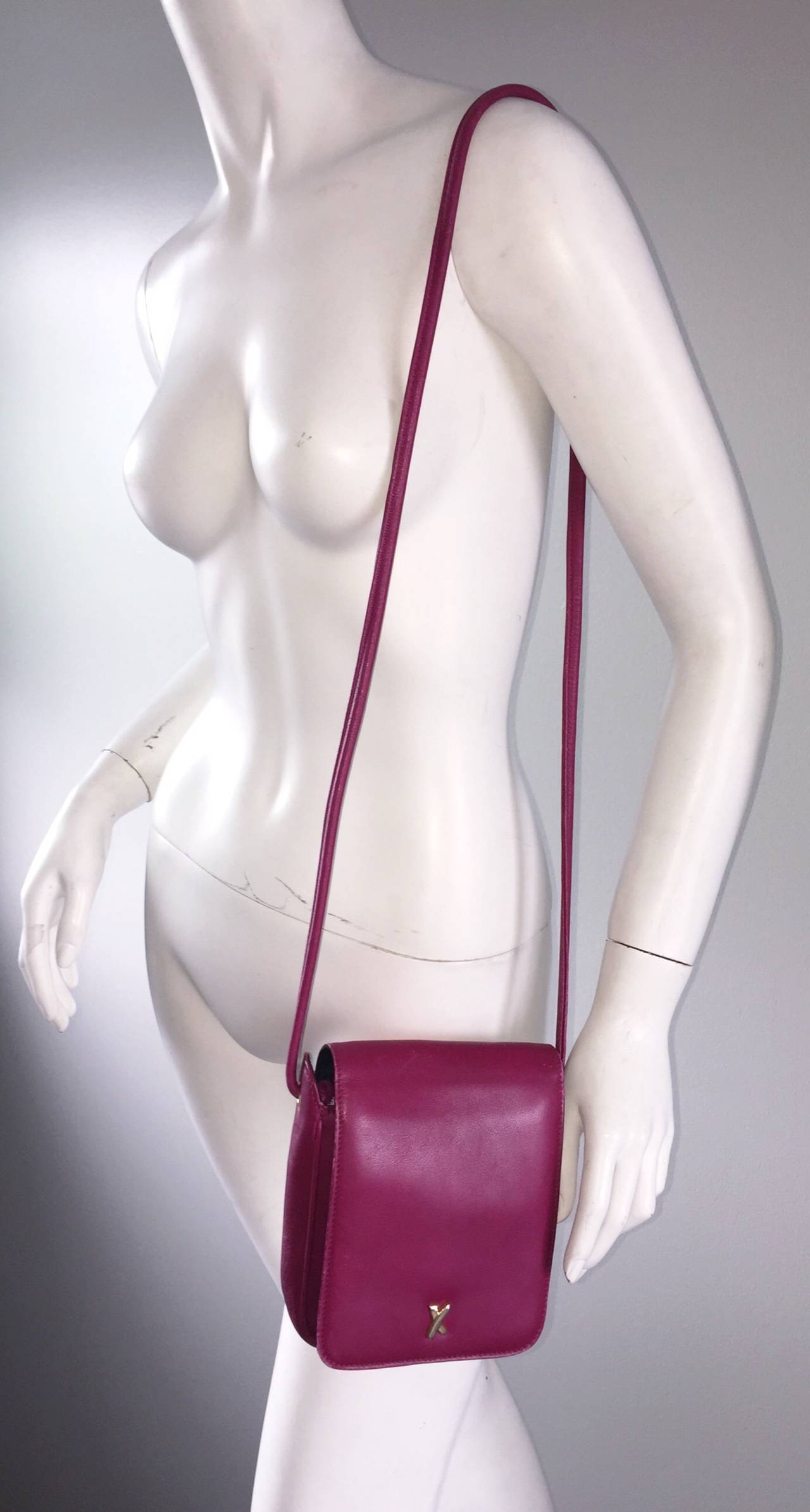 Women's Vintage Paloma Picasso Pink Fuchsia Crossbody / Wristlet / Shoulder Bag Purse