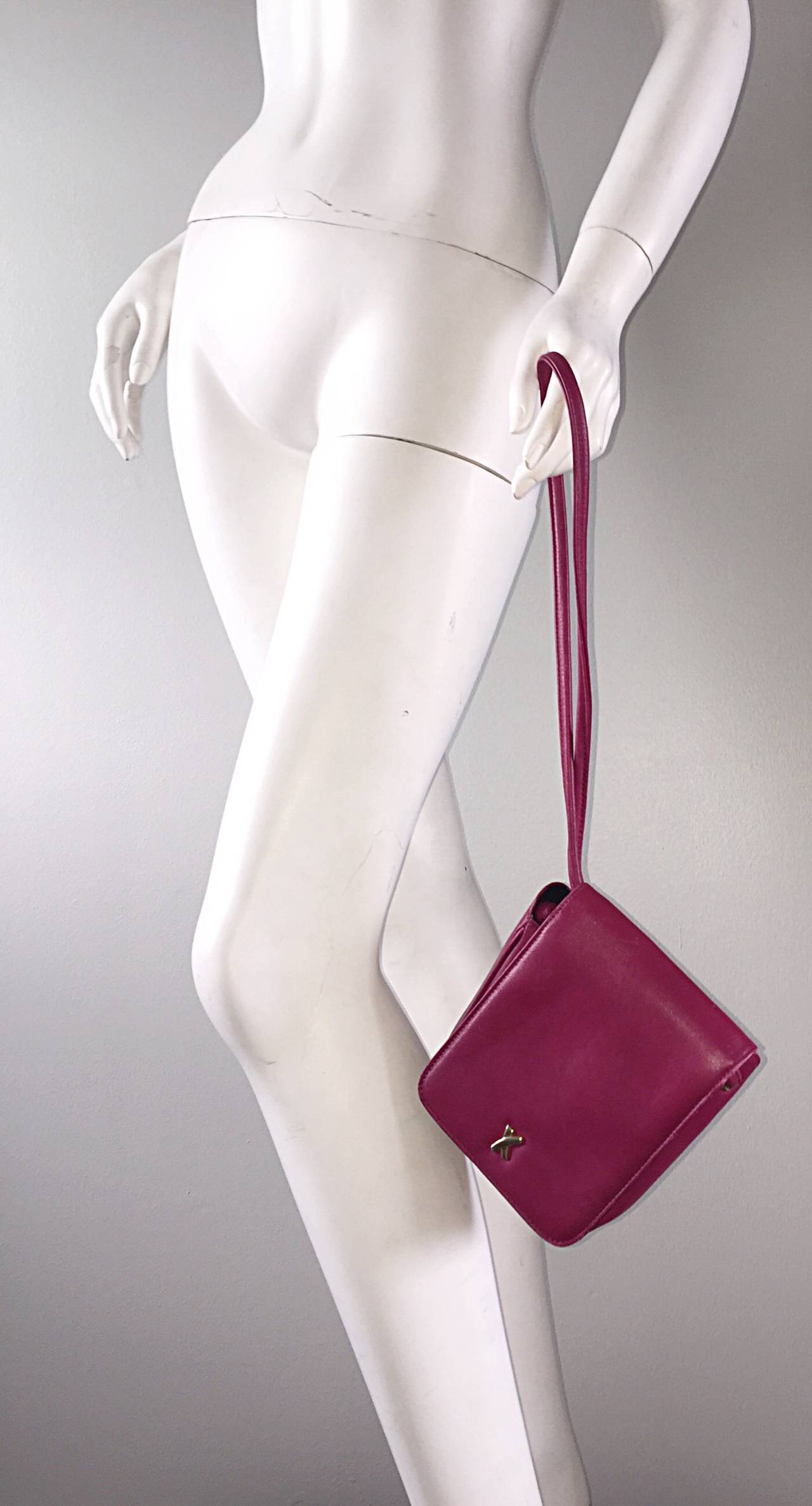 Vintage Paloma Picasso Pink Fuchsia Crossbody / Wristlet / Shoulder Bag Purse 1