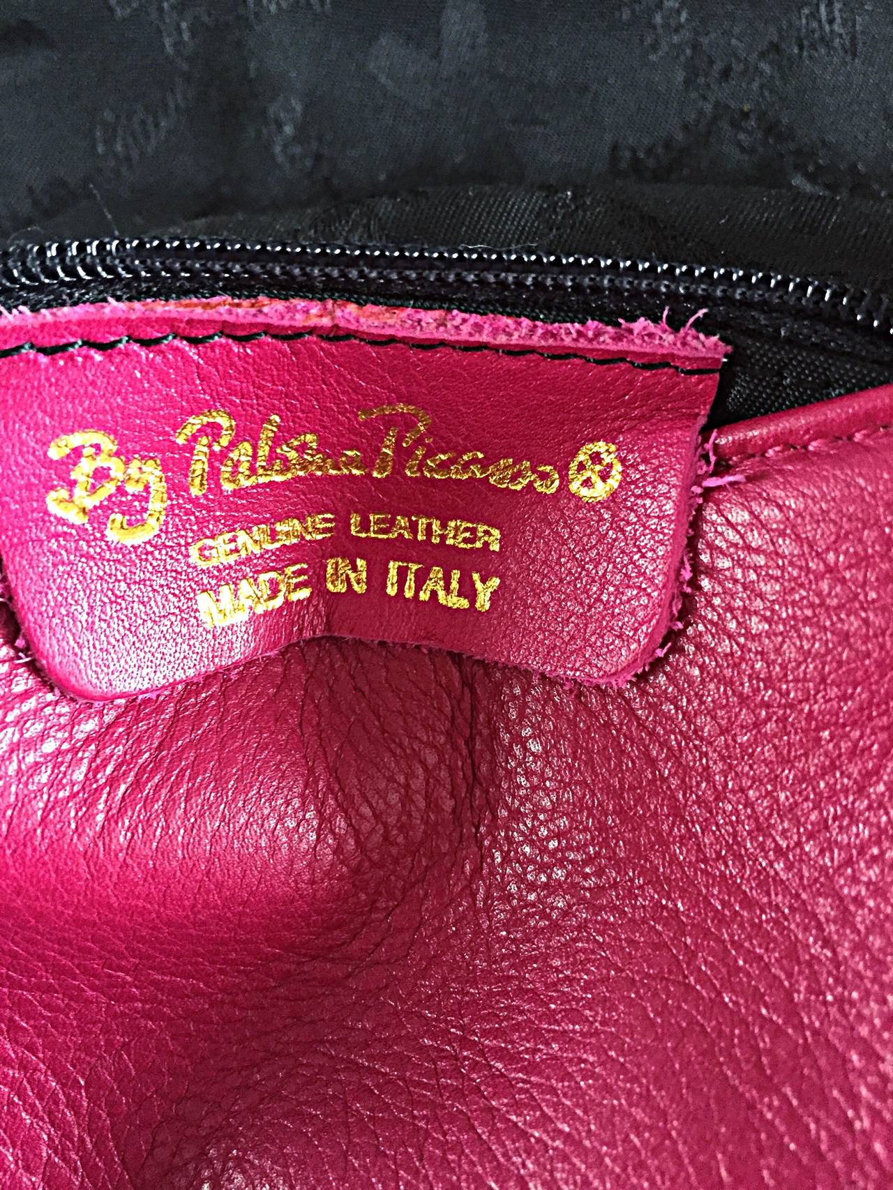 Vintage Paloma Picasso Pink Fuchsia Crossbody / Wristlet / Shoulder Bag Purse 6