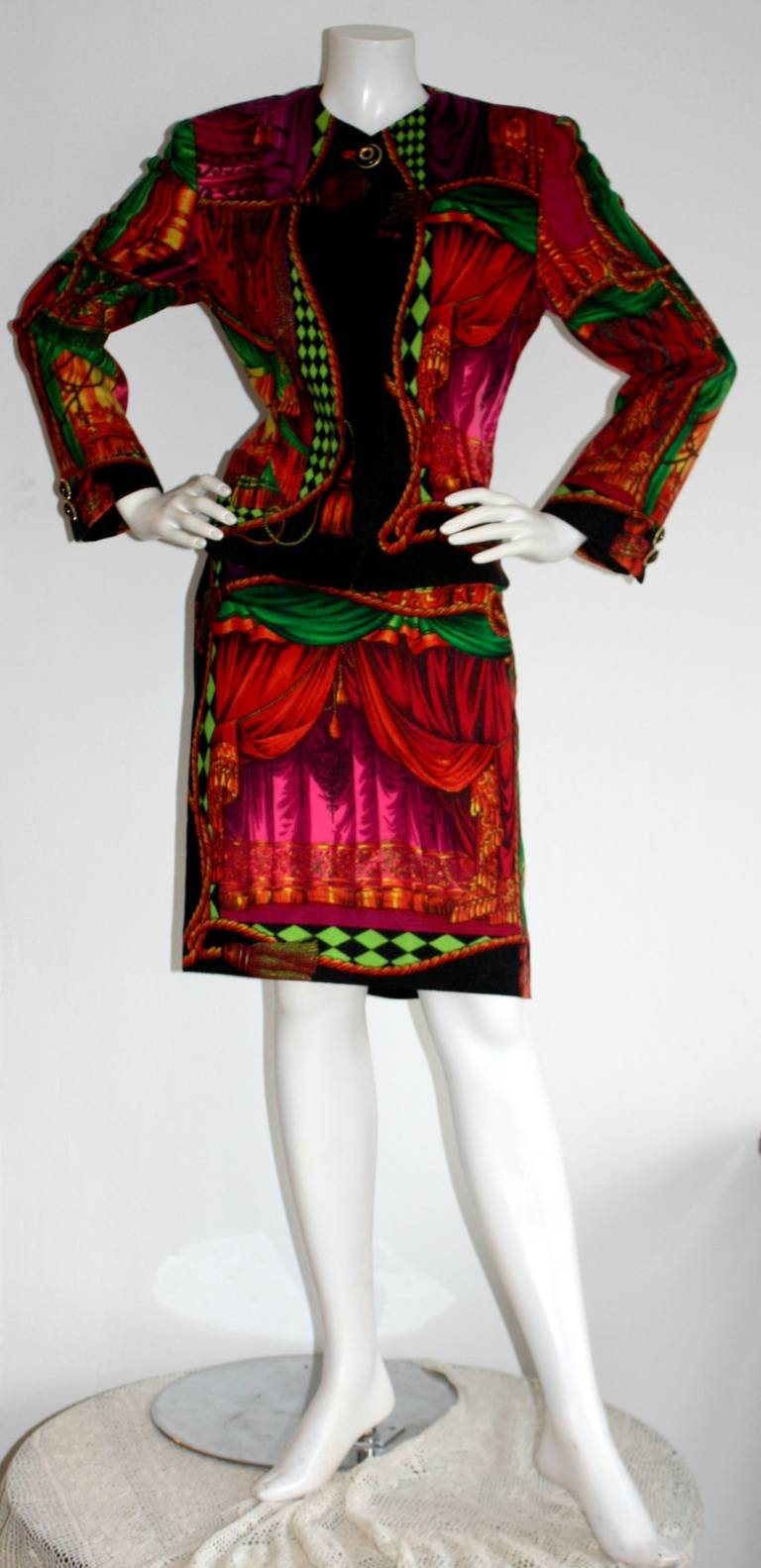 Extremely Rare Vintage Gianni Versace Couture Pre-Death Theater Baroque Suit