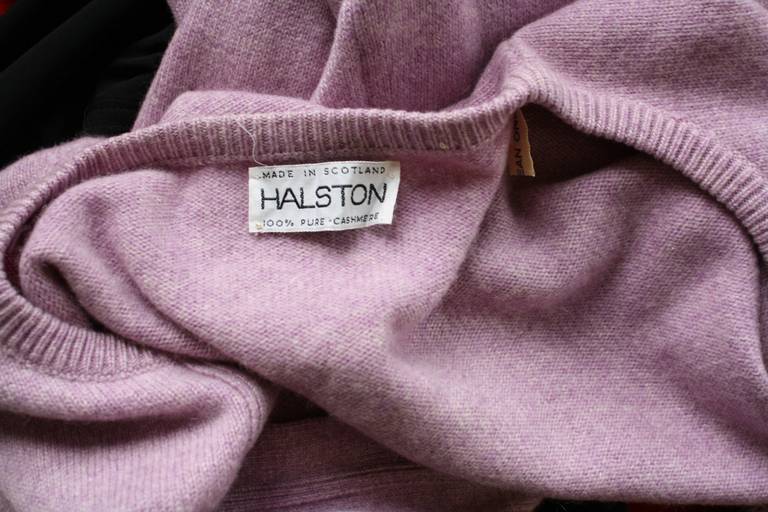 Vintage Halston Lilac Purple Cashmere Cardigan Dress 2