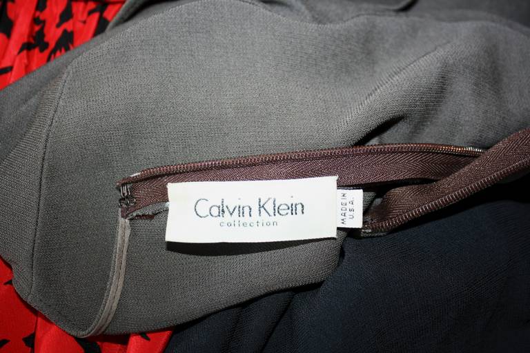 Women's Vintage Calvin Klein Collection Color Block Dress