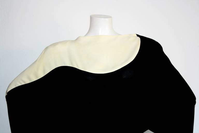 Rare Vintage Thierry Mugler Mod Asymmetrical Sexy Mini Dress Tunic In Excellent Condition In San Diego, CA