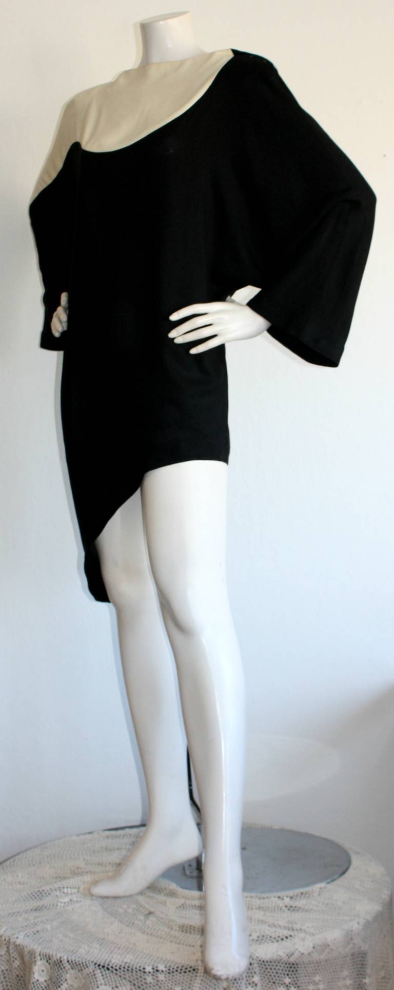 Rare Vintage Thierry Mugler Mod Asymmetrical Sexy Mini Dress Tunic 1