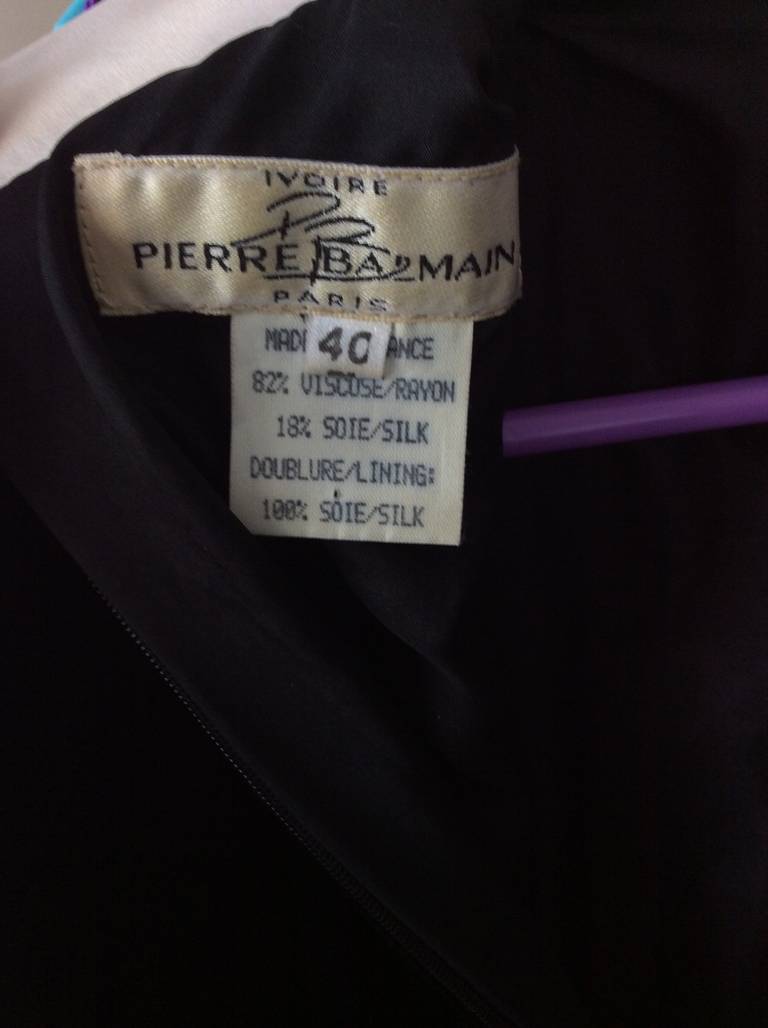 Women's Stunning Vintage Pierre Balmain Black Velvet Tuxedo Gown