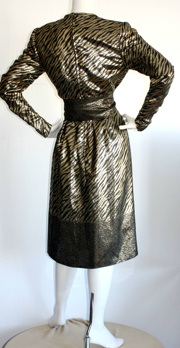 gold zebra print dress