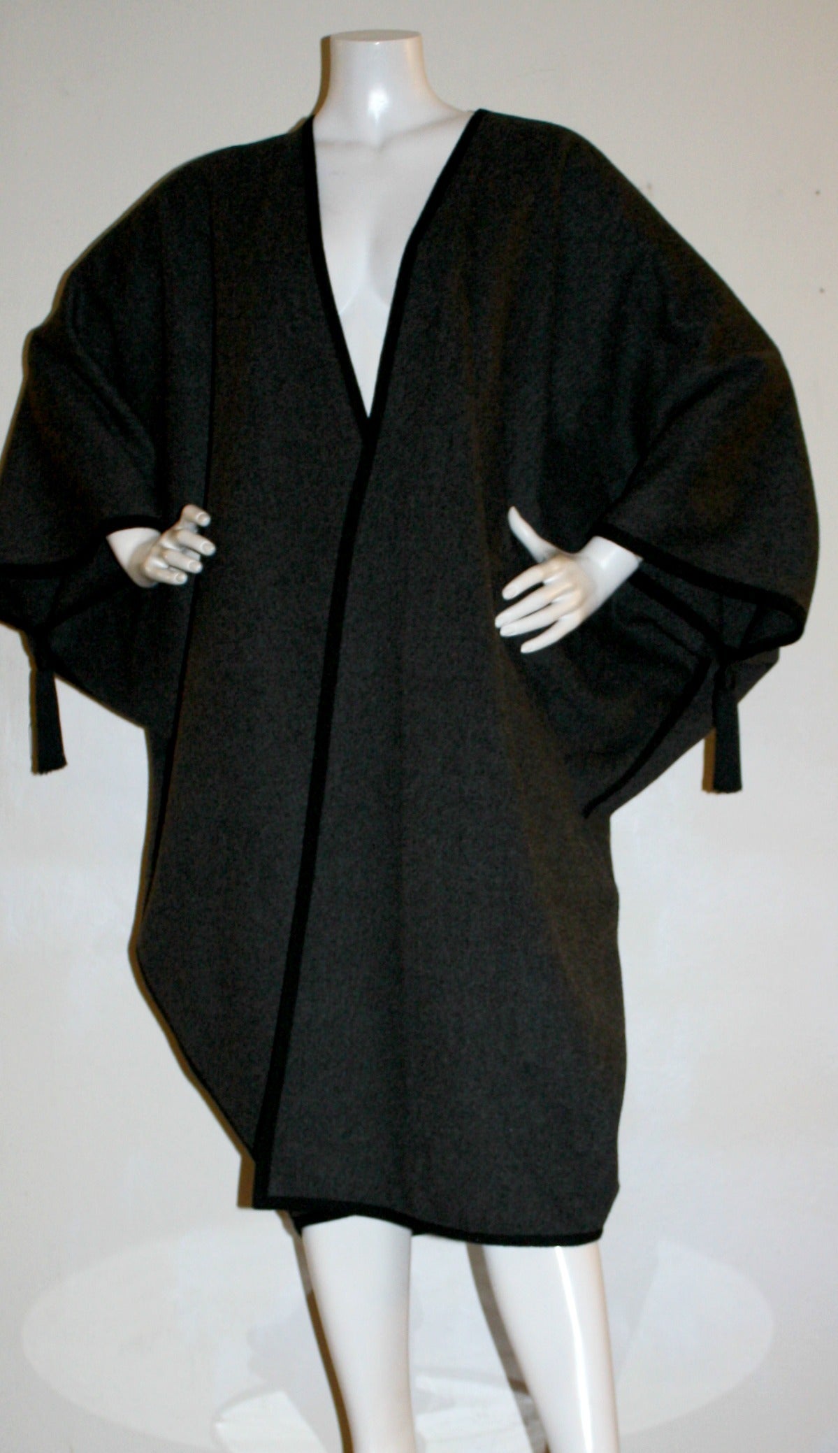 Important Vintage Yves Saint Laurent Charcoal 