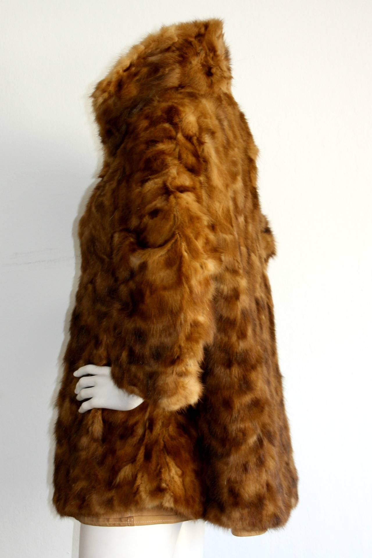 Women's Incredibly Rare Vintage Fendi Mink Fur Swing Coat Jacket Reversible!