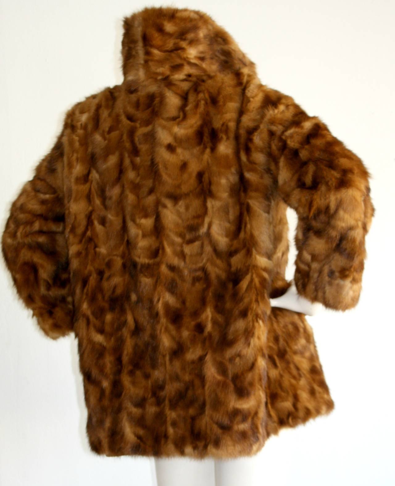 Brown Incredibly Rare Vintage Fendi Mink Fur Swing Coat Jacket Reversible!