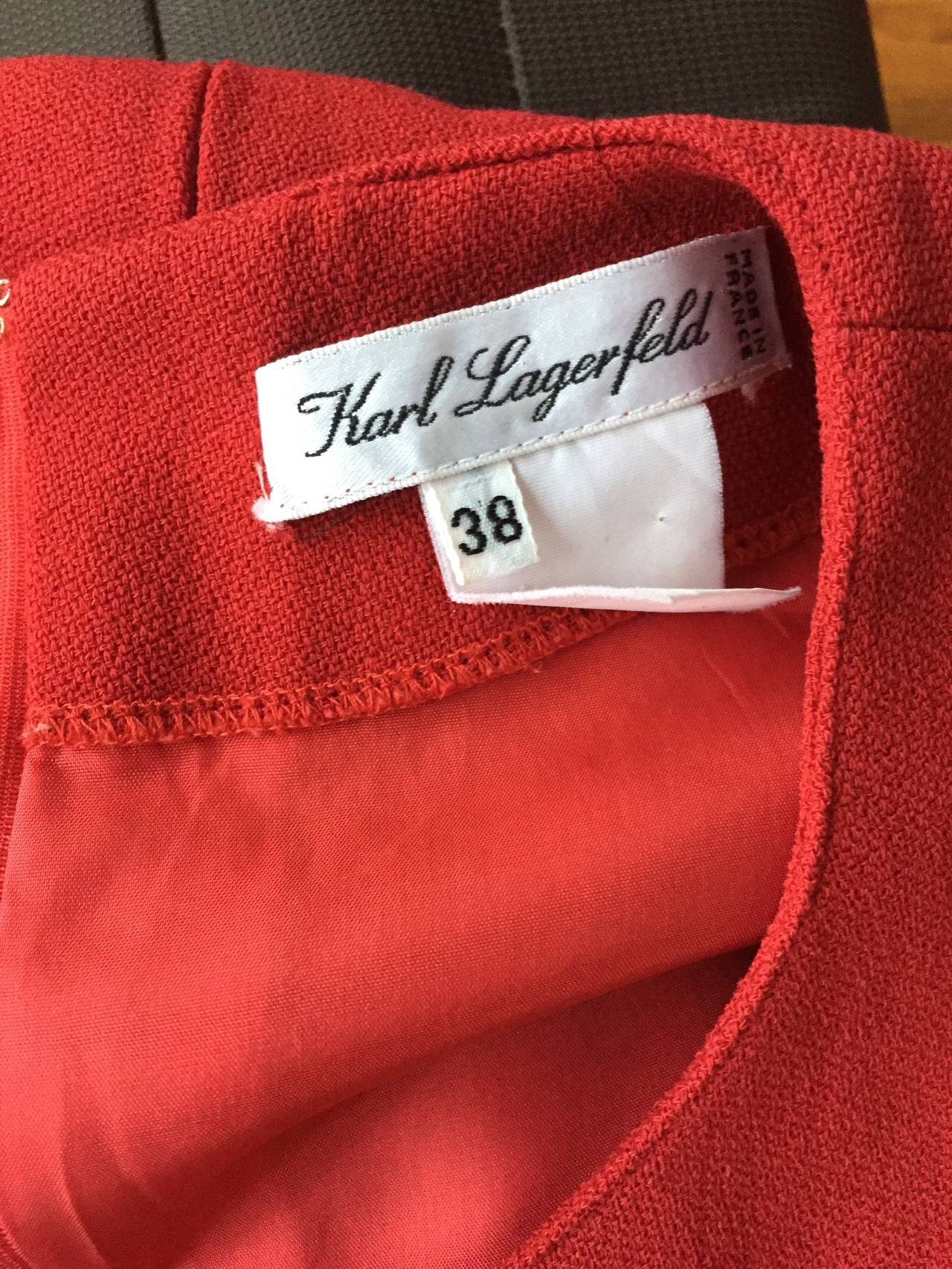 Vintage Karl Lagerfeld 1990s Does 1960s Red Scooter Dress 2