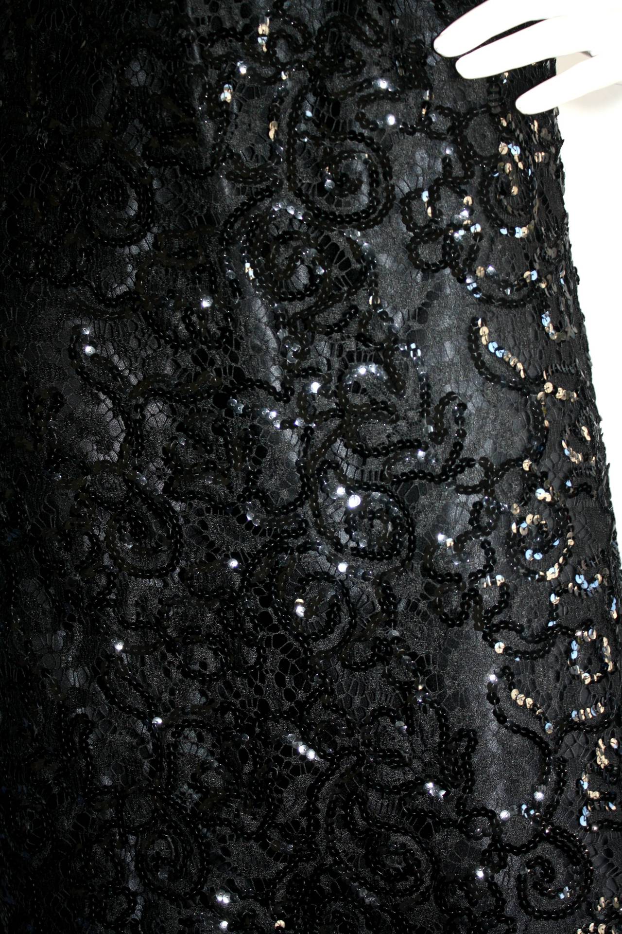 black sequin pencil skirt
