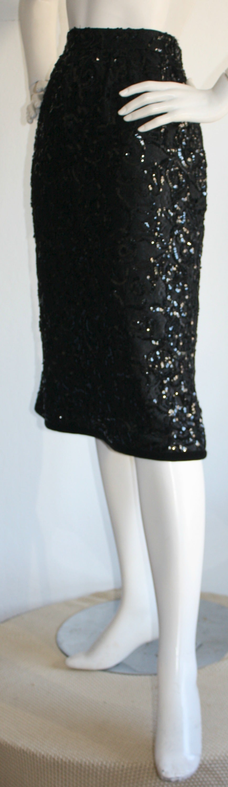 black sequin skirts
