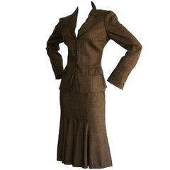 Used Brioni Suit " Bonnie & Clyde " 1930s Style Brown & Black
