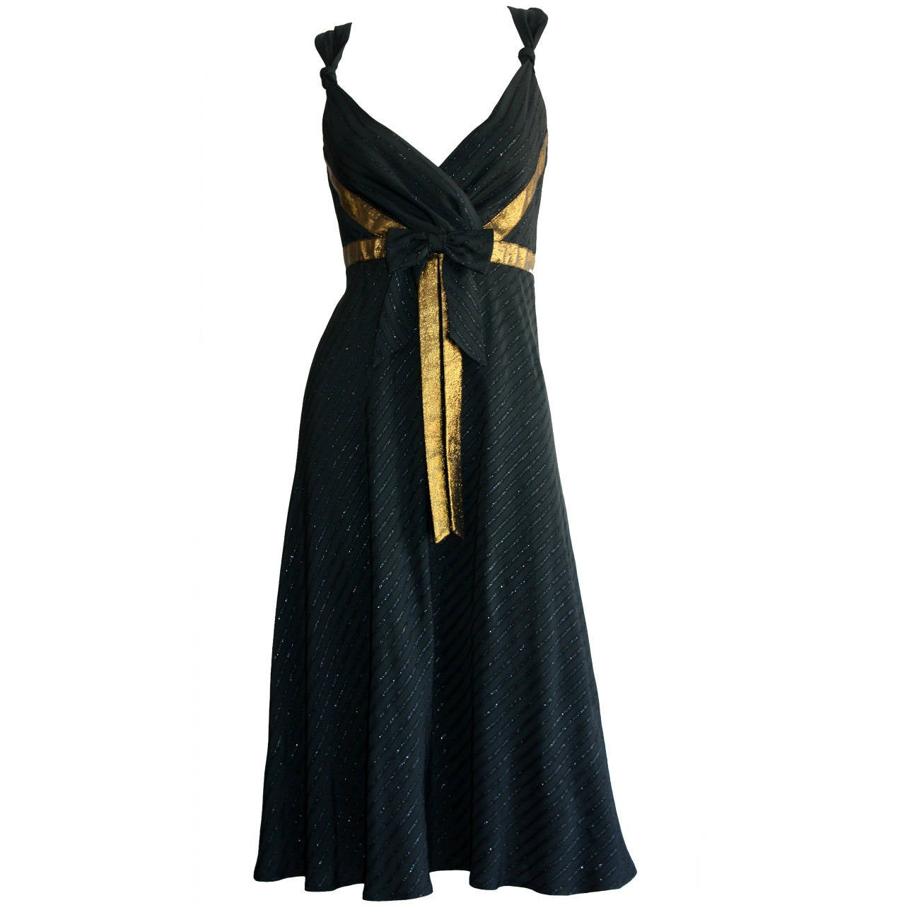 Bellissimo abito da cocktail Marc Jacobs Runway Holiday Babydoll Metallic Bow in vendita
