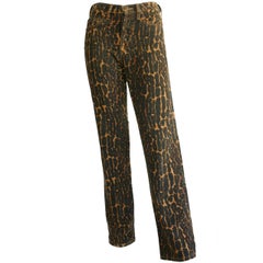 Vintage Told Oldham Leopard Skinny Jeans Trousers - Hard To Find!