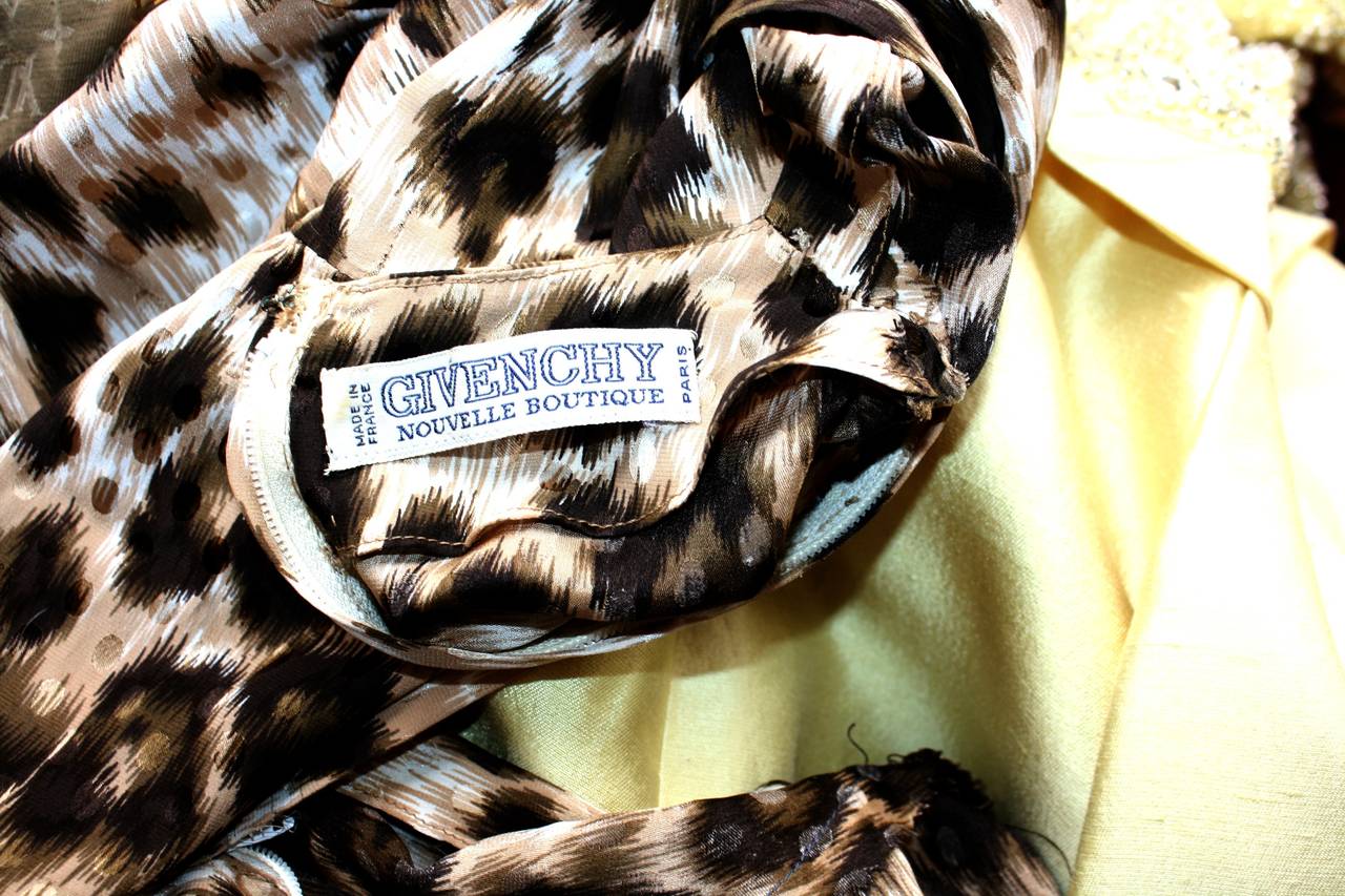 Incredible Vintage Givenchy Leopard Cheetah Print Silk Dress 3