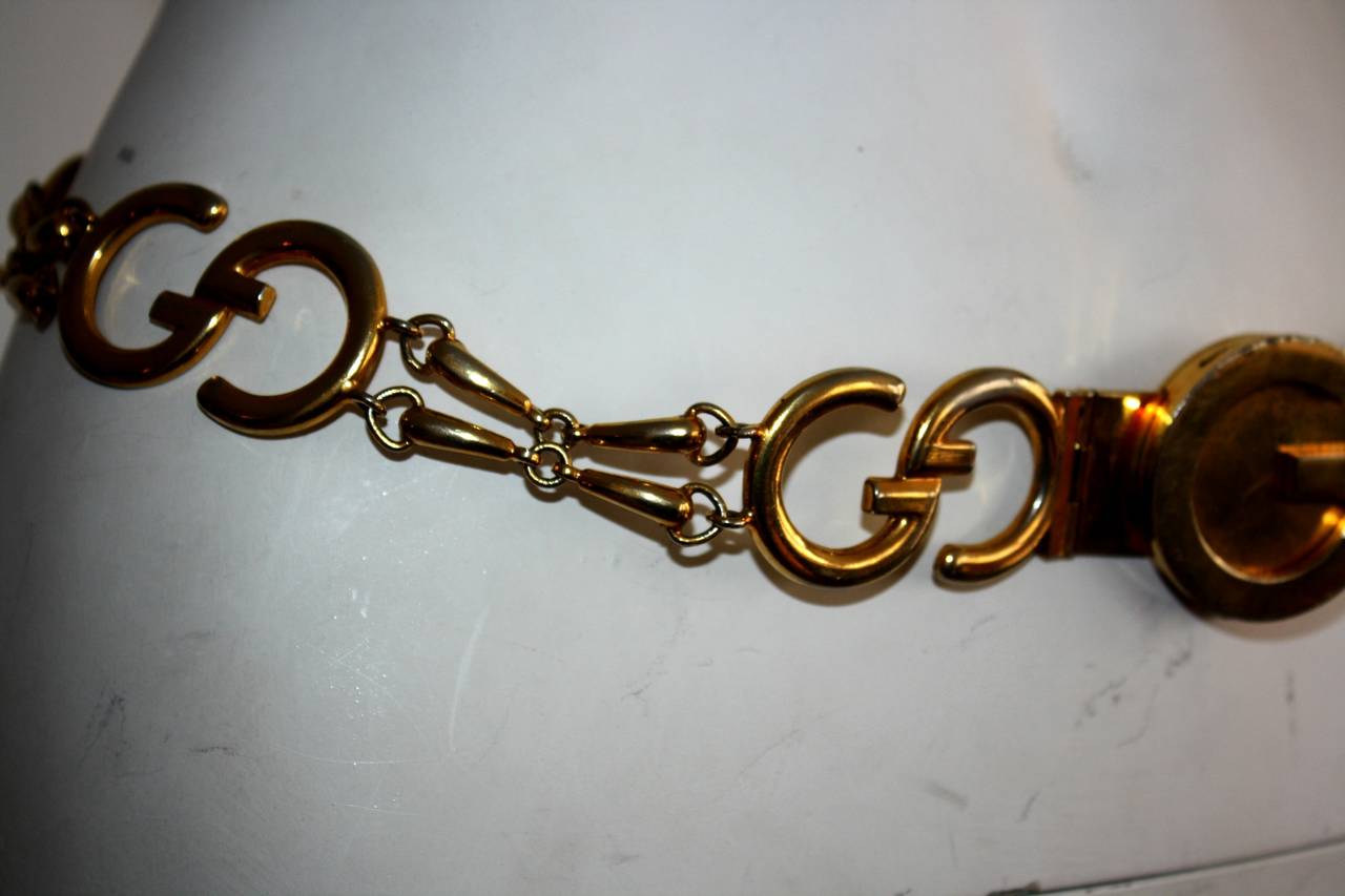 vintage gucci chain belt