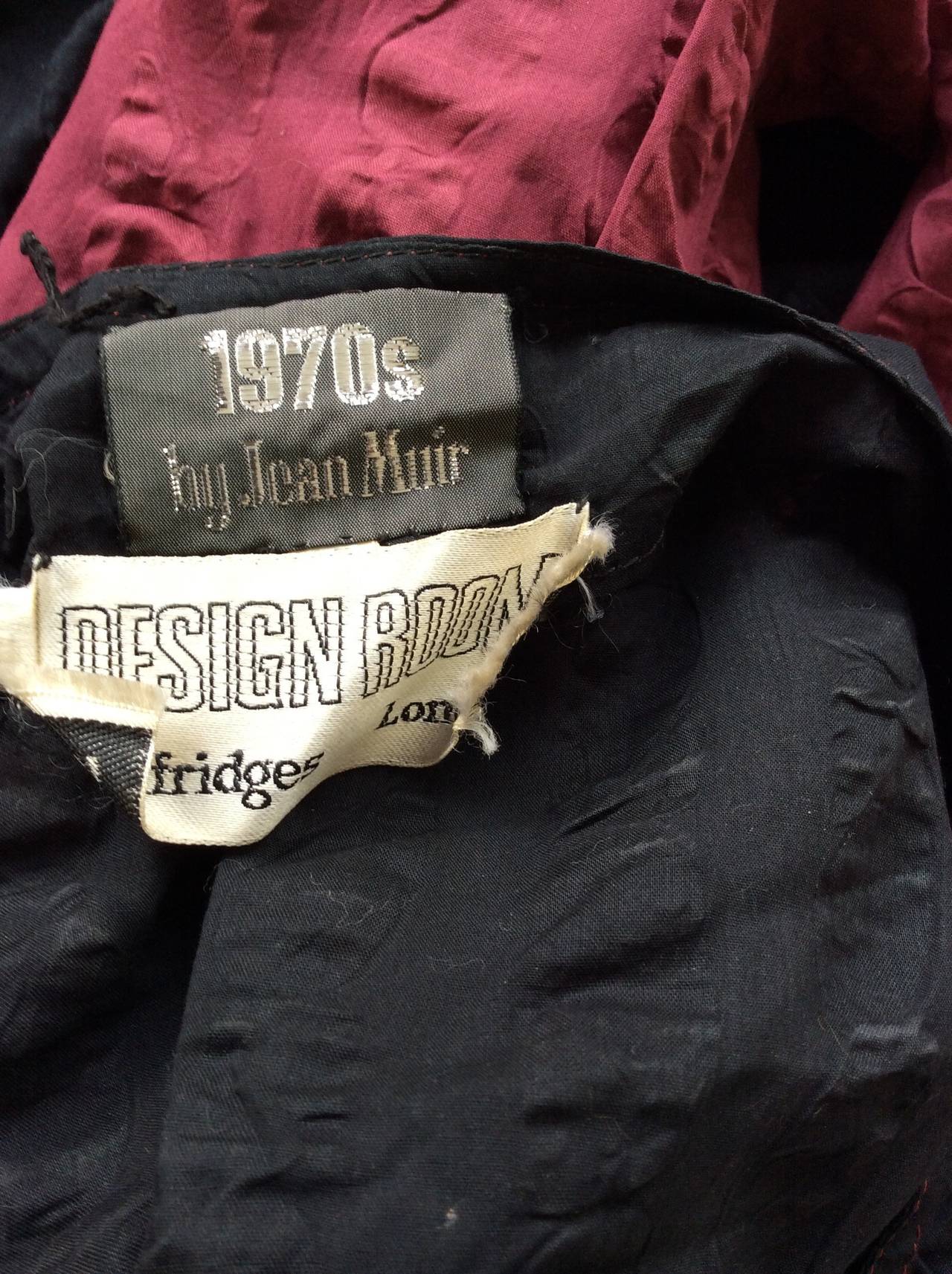 Women's Important Vintage Jean Muir Color Block Peasant Maxi Dress