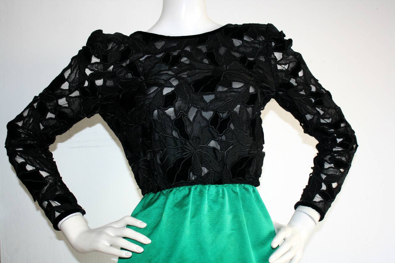 Vintage Valentino Night Dress w/ Origami Back & Intricate Bodice 1