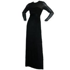 Fabulous Vintage Richilene Black Silk Fringe Dress