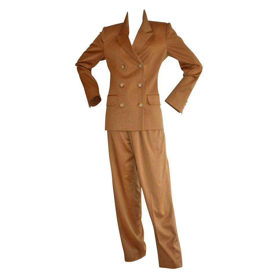 Iconic Vintage Yves Saint Laurent Le Smoking Suit Double Breasted Chic