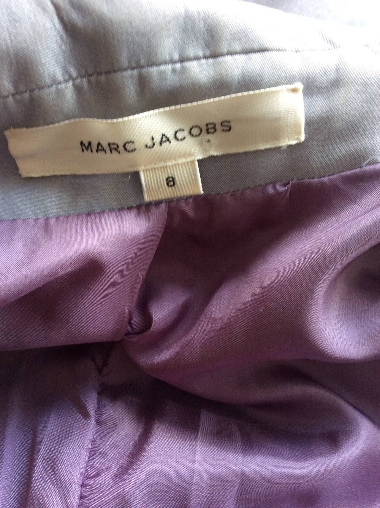 Marc Jacobs 2000er Jahre Größe 8 Perwinkle Blauer Campaign Spy Trenchcoat im Angebot 3
