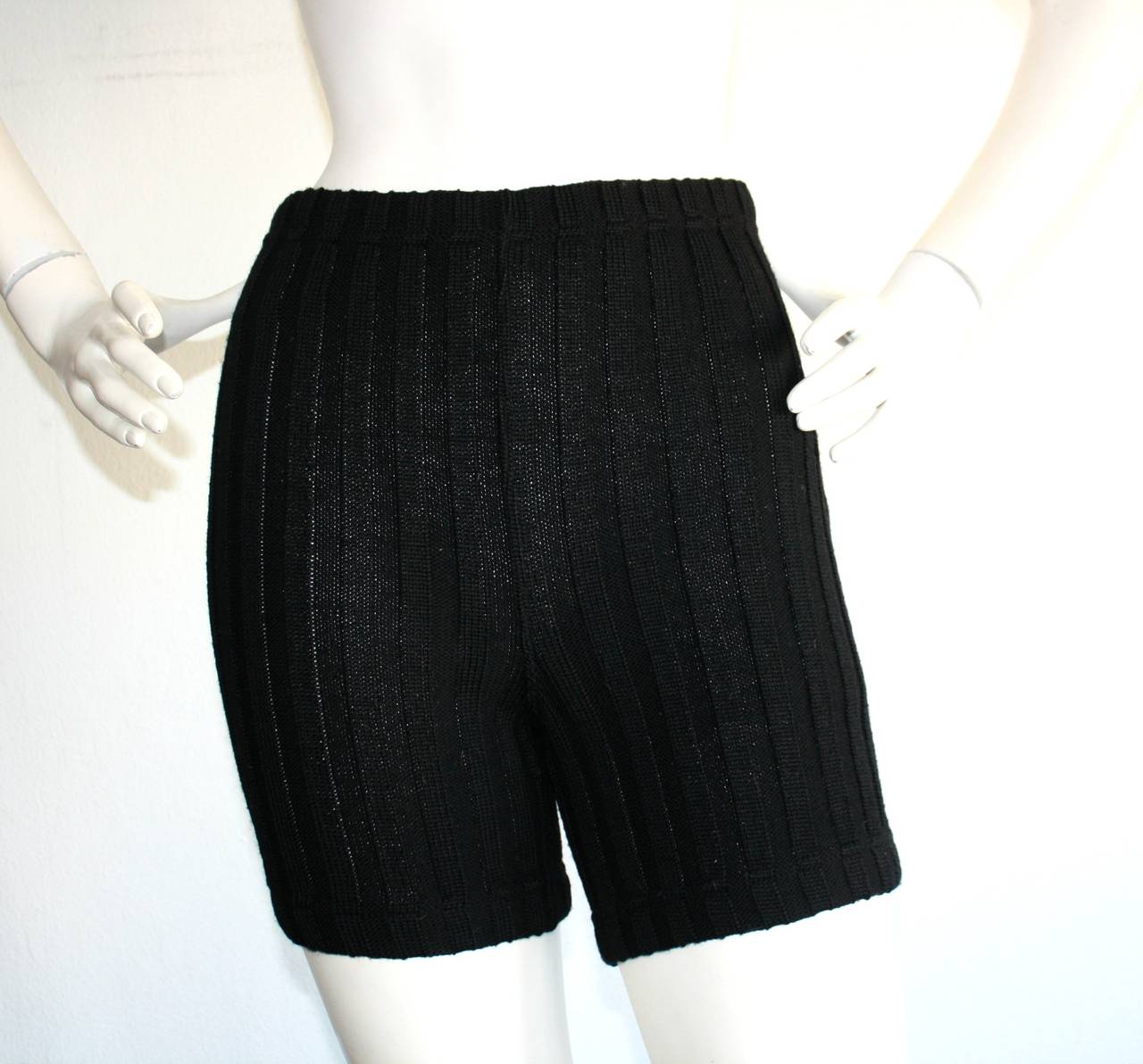 Black Iconic 1960s Rudi Gernreich For Harmon Knits Shorts and Top Ensemble