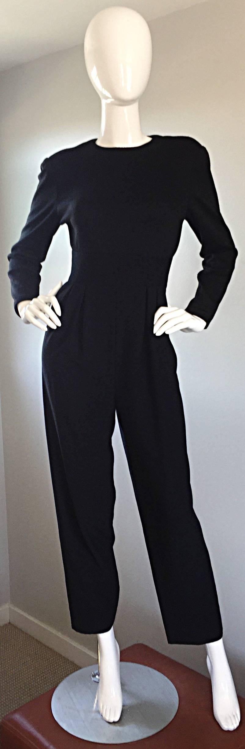 long sleeve open back jumpsuit