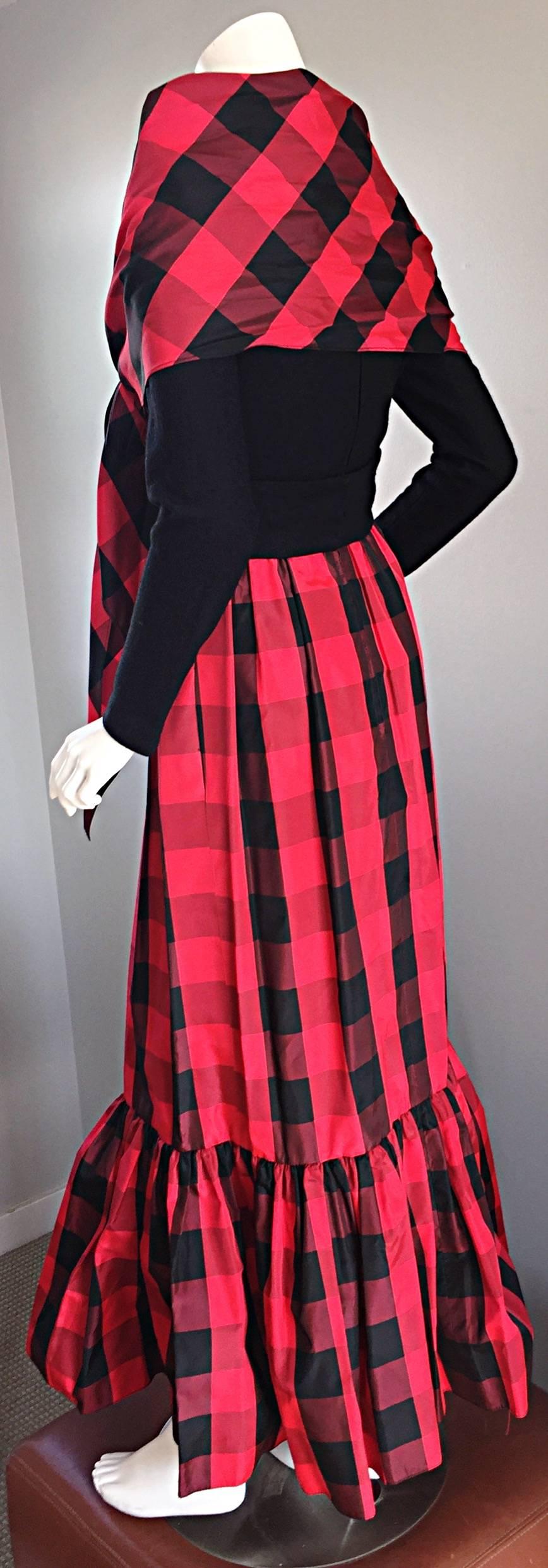 red and black checkered dress