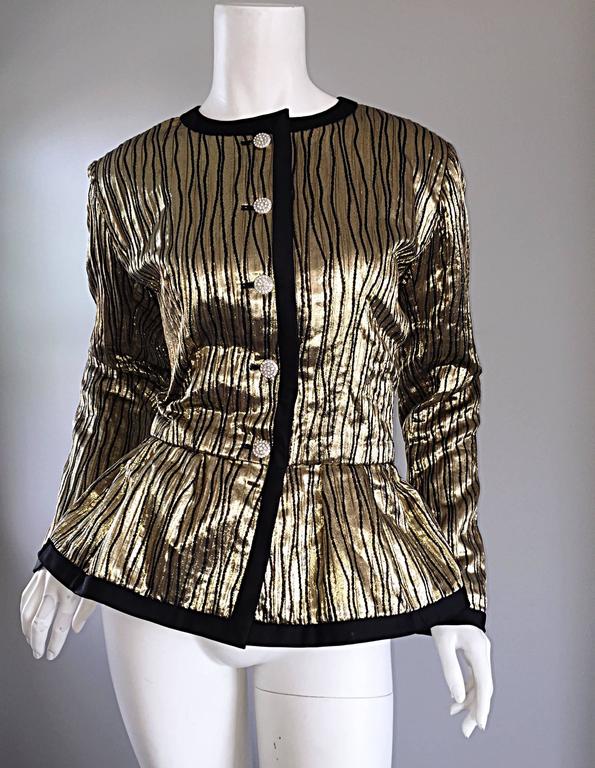 Vintage Yves Saint Laurent YSL Rive Gauche Gold + Black Beautiful Silk ...
