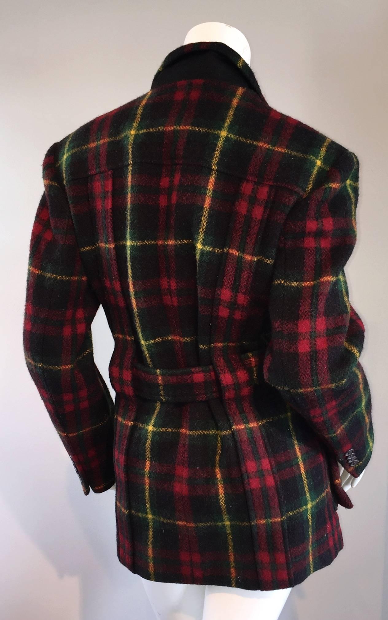 plaid car coat