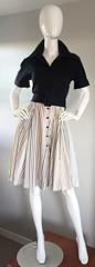 Al's Attire 1990s does 1950s Vintage Black Rockabilly Pinstripe Shirt Dress