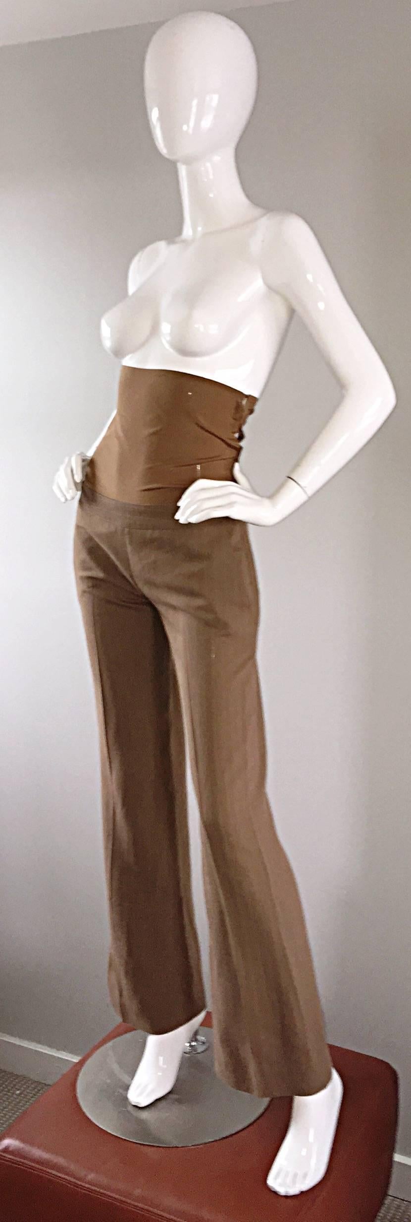 brown pinstripe pants